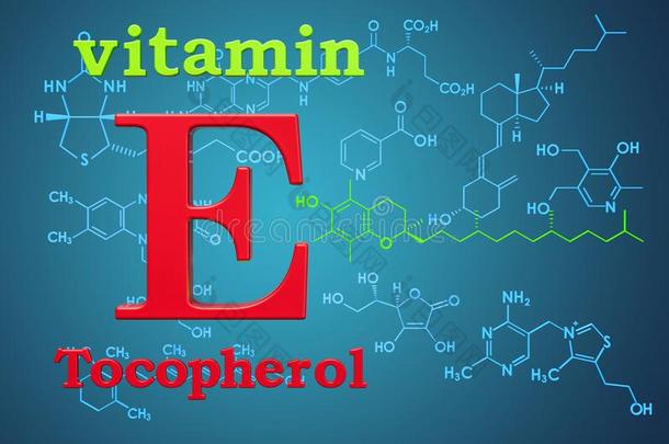 维生素英语字母表的第5个字母,生育酚.化学的公式,分子的<strong>结构</strong>.3