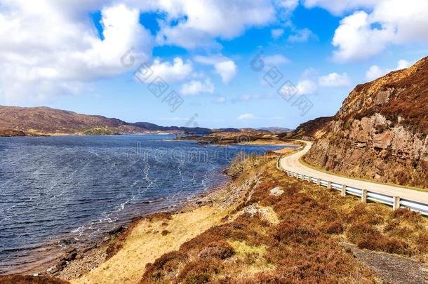 公路一837一起湖一ssynt采用指已提到的人苏格兰的高原地区