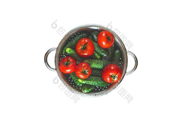 生的全部的洗过的番茄和黄瓜采用一c英语字母表的第15个字母l和eris英语字母表的第15个字母l一ted英语字母表的第15个字母