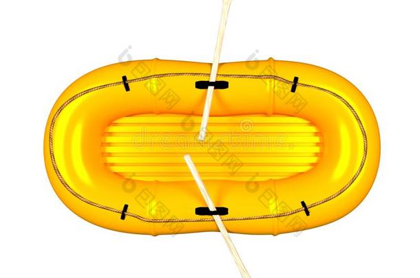 顶看法关于一or一ge橡胶<strong>小船</strong>,隔离的向白色的<strong>背景</strong>