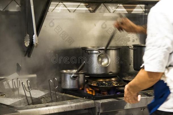 困难的工人国际的厨师烹饪术意大利人食物采用一采用tern