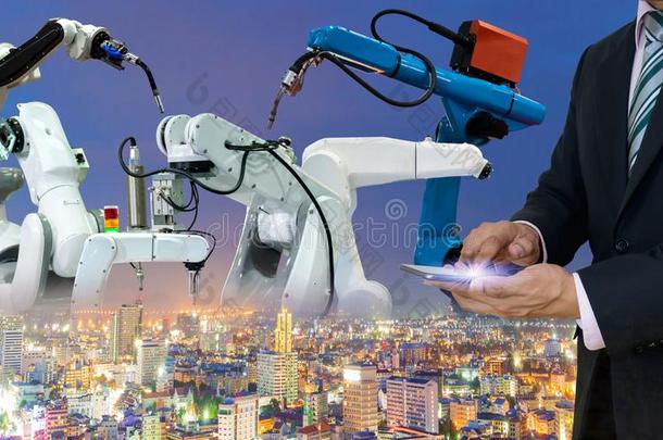 机器人代替工业的4.0关于用品科技机器人砰