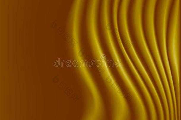 抽象的黄色的织物波浪弧线和空白的空间奢侈后面