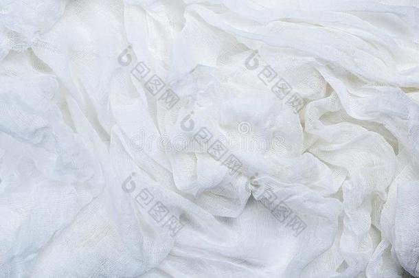 背景和白色的摺皱的纱布
