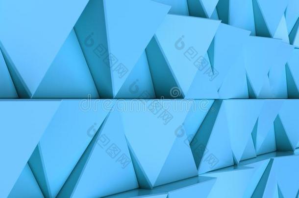 模式关于蓝色三角<strong>形棱</strong>柱体
