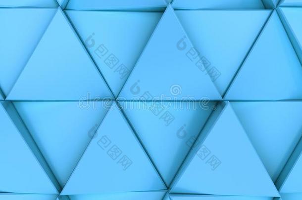 模式关于蓝色三角形棱柱体