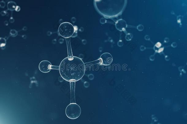 原子结构.科学或医学的背景和分子一