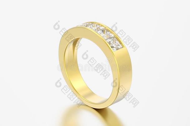 3英语字母表中的第四个字母说明简单的典型的黄色的<strong>金钻石</strong>戒指