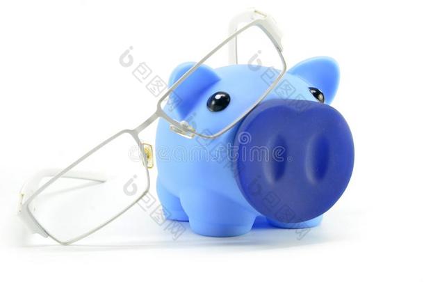蓝色银行眼镜<strong>猪猪</strong>gy