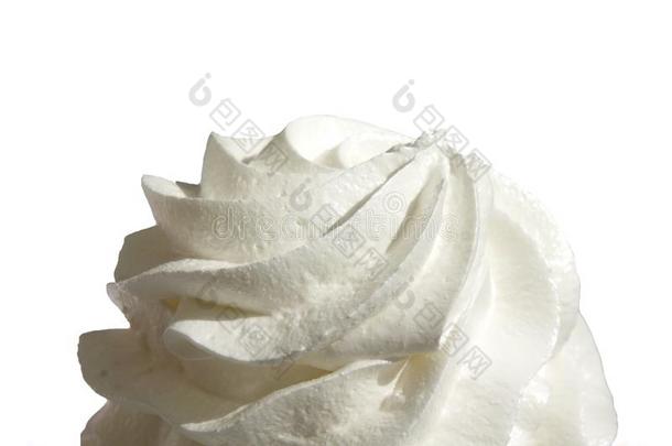 隔离的乳霜白色的,鞭打乳霜隔离的向白色的背景