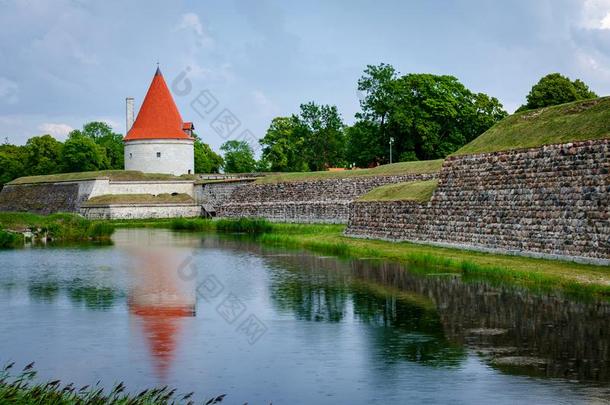 一看法关于库雷萨雷城堡,萨雷马岛岛,爱沙尼亚.