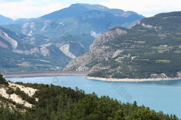 湖法国代数几何学家-庞康,山风景,法国