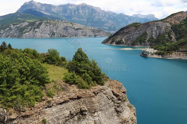 人造的湖法国代数几何学家-庞康,豪特-阿尔卑斯山脉,法国
