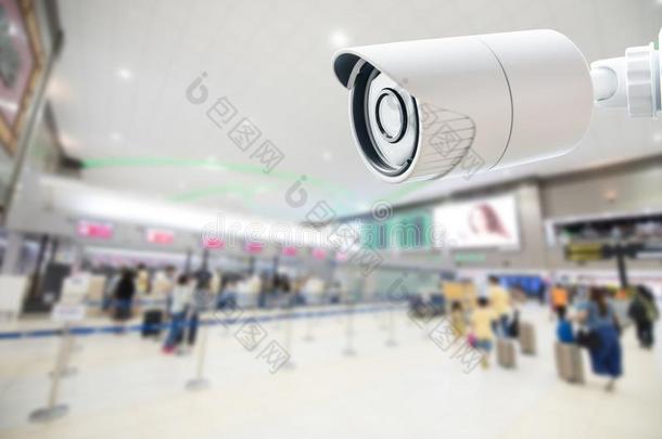 closed-circuittelevision闭路电视安全照相机监视在指已提到的人机场