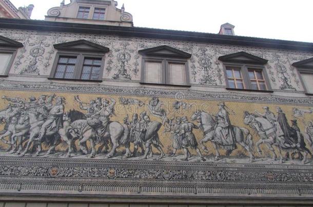 墙镶板从石匠瓷,德累斯顿,德国.