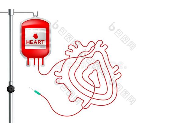 血袋红色的颜色和心机构符号形状使从绳Israel以色列