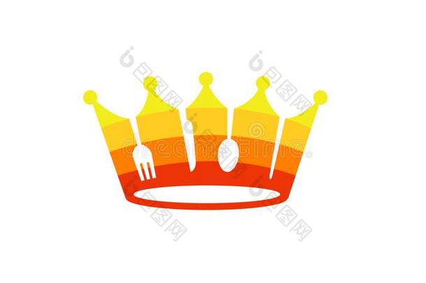 <strong>国王</strong>王冠<strong>红色</strong>的食物标识设计说明