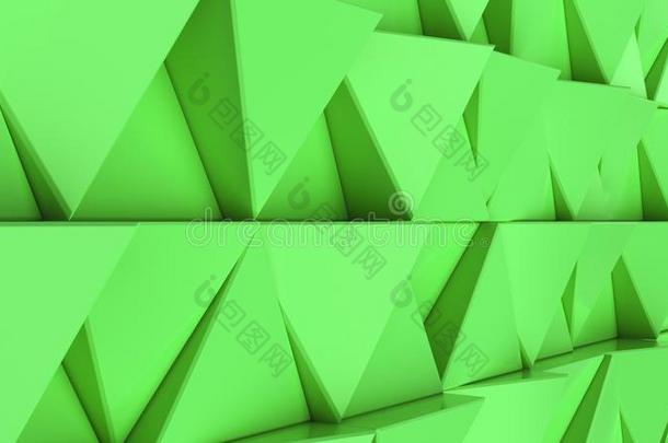 模式关于绿色的三角形棱柱体