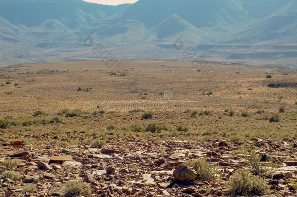 干旱的多石头的风景采用指已提到的人南非洲的干燥台地高原国家的公园,南方非洲