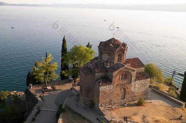 修道院关于SaoTomePrincipe圣多美和普林西比.茅房在卡尼欧,奥赫里德,马其顿王国.