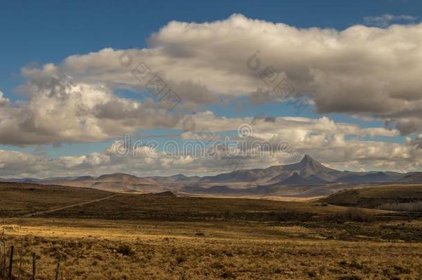 南非洲的干燥台地高原冬风景南方非洲