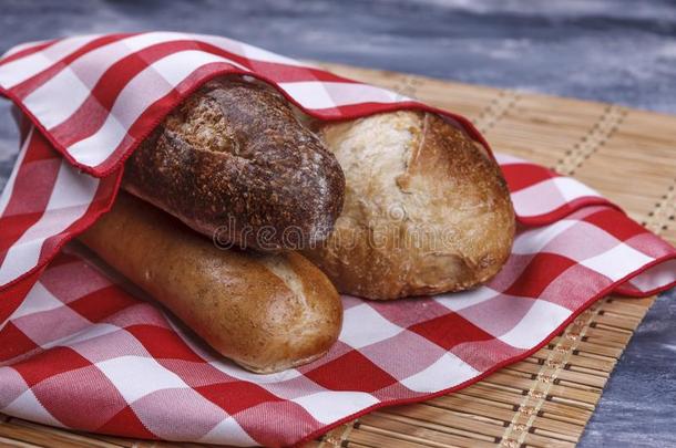 法国的面包和法国长面包.