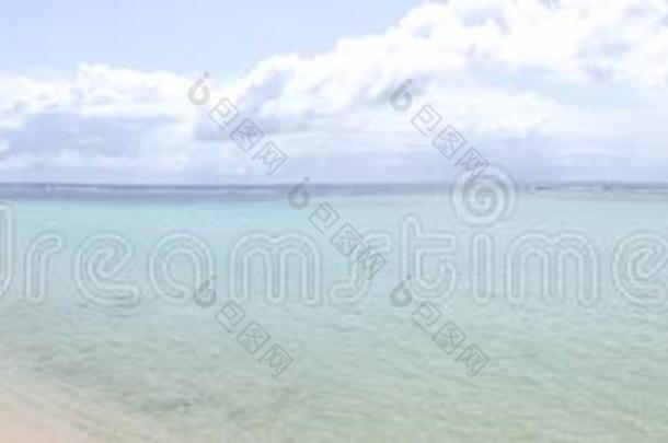 全景画越过曼纳斯海滩,萨瓦伊`我岛,萨摩亚群岛,南方Pac我f我c
