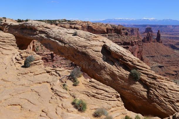 平顶山弓形采用Canyonlands国家的公园surroundingthejunctionoftheColoroandGreen