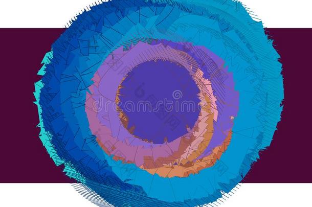 颜色抽象的凌乱的任意的<strong>线条圆几何</strong>学的模式人名