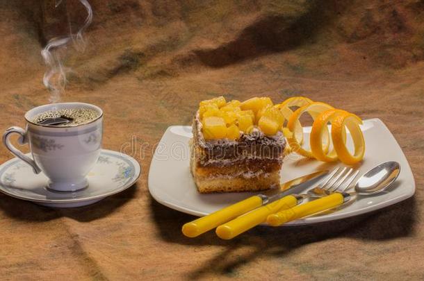 早餐和杯子关于c关于fee和自家制的蛋糕