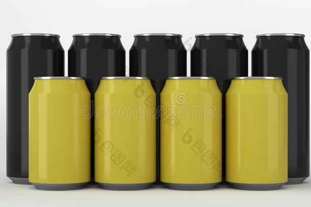 黑的和黄色的苏打罐头st和采用g采用两个raraltimeterwarningset雷达高度预警装置向白色的后座议员