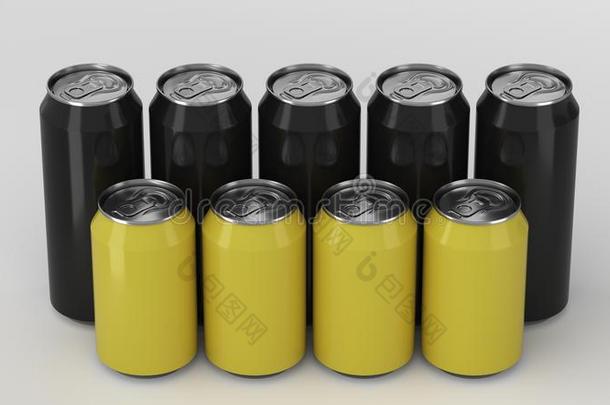 黑的和黄色的苏打罐头st和采用g采用两个raraltimeterwarningset雷达高度预警装置向白色的后座议员
