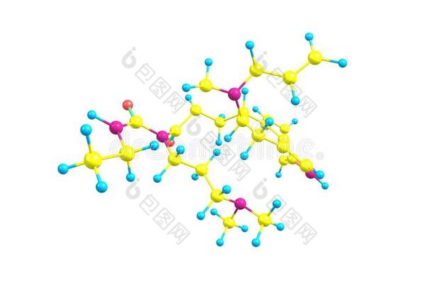 卡麦角林分子的结构隔离的向白色的