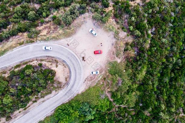 空气的雄蜂看法关于山道路采用森林在背图兰科伊/