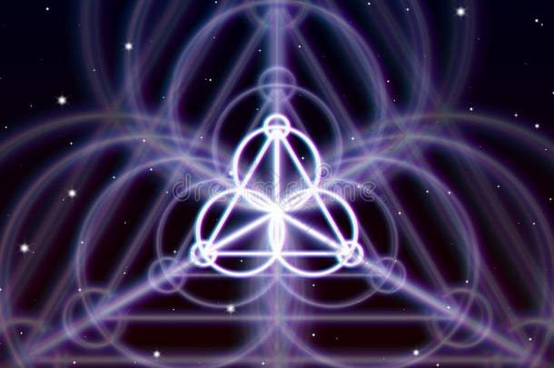 魔法三角形象征收益差指已提到的人发光的神秘主义者能量采用精灵