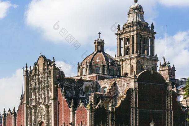墨西哥<strong>城市大都</strong>会总教堂采用在商业区墨西哥<strong>城市</strong>,Mexicali墨西卡利