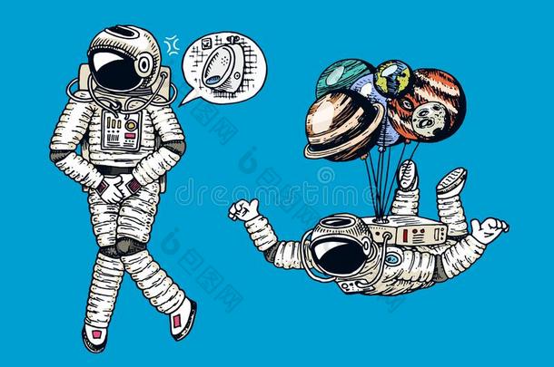 宇航员太空船上的飞行员和气球月亮,太阳地球,m同样地terattitudereferencesystem主要态度参考系统维纳斯.