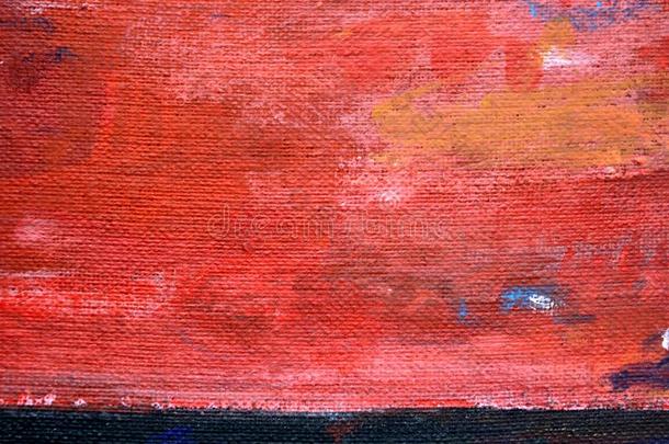 抽象的富有色彩的描画的亚麻布布艺术背景