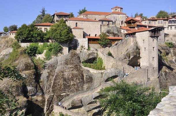 伟大的流星修道院从流星a关于卡兰巴卡采用希腊