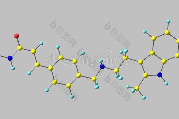 分子的结构关于潘诺比妥隔离的向灰色的