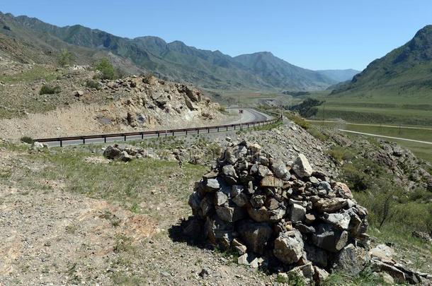 楚伊斯基大片土地采用指已提到的人地区关于指已提到的人Chuysko-卡通河山谷.莫泰