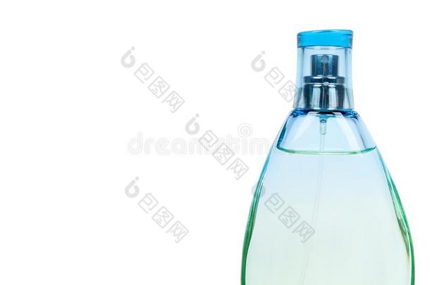 透明的香<strong>水瓶子</strong>隔离的向白色的背景,复制品speciality专业