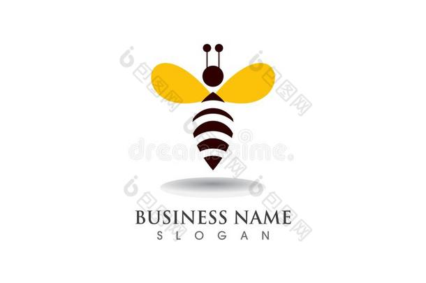蜜蜂标识样板矢量偶像说明