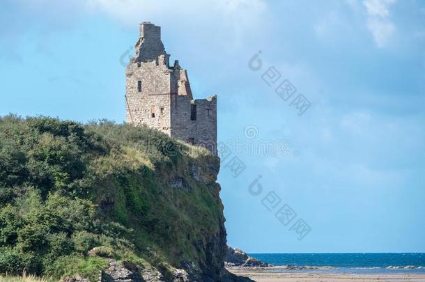 古代的毁坏城堡<strong>格林</strong>安苏格兰西南部一州苏格兰
