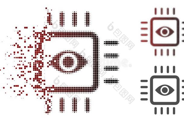 分散的点半音仿生学的视力碎片偶像