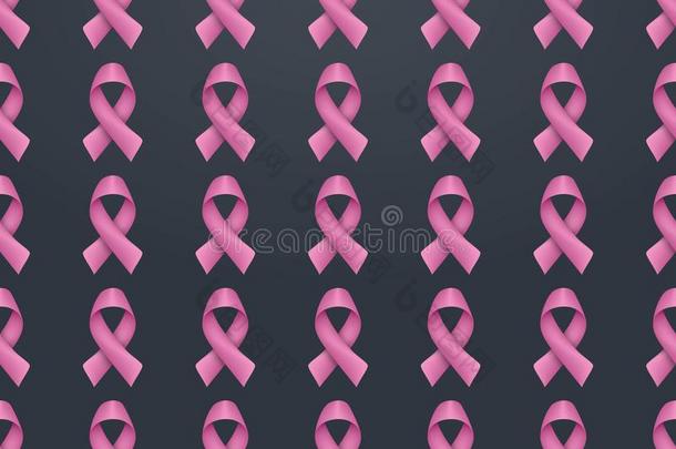 乳房<strong>癌</strong>症察觉现实的粉红色的带<strong>无</strong>缝的模式.