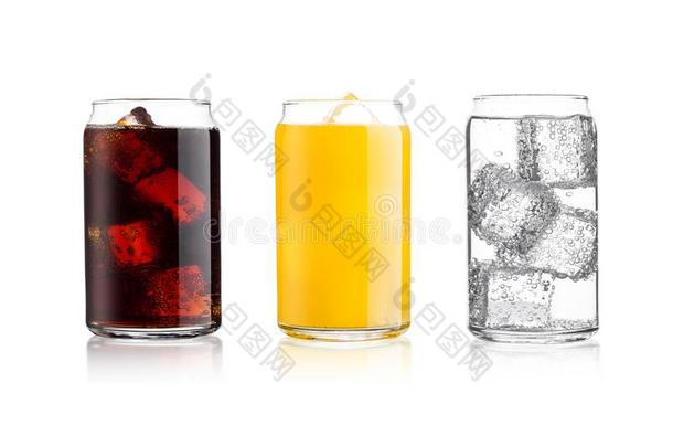 眼镜关于<strong>可乐</strong>果树和桔子苏打喝和<strong>柠檬</strong>汽水