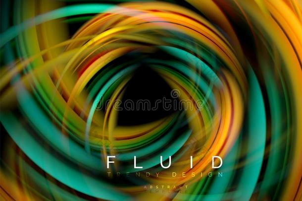 液体光滑的波浪抽象的背景,流动的灼热的颜色<strong>警句</strong>