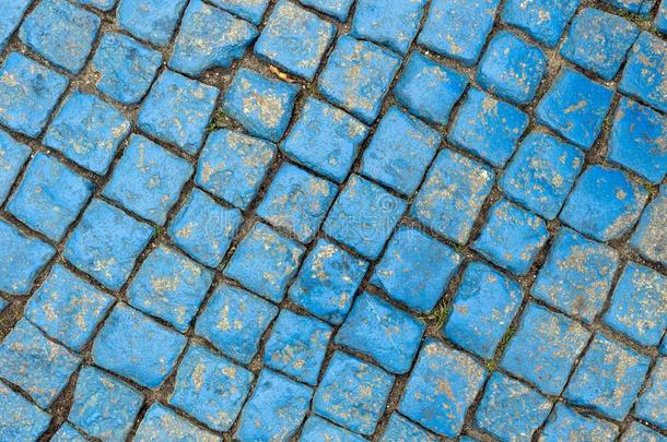 蓝色块石面路石头为使用同样地一b一ckground