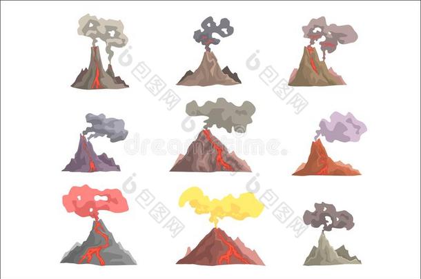 火山<strong>喷发</strong>放置,火山的<strong>岩浆</strong>吹风在上面,熔岩流动的aux.构成疑问句和否定句